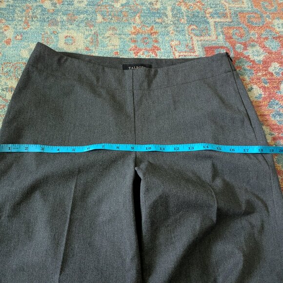 Talbots Heritage Dress Pants Women's 8 Petite Dark Gray Straight Leg Side Zip - Picture 11 of 13